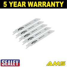 Image of Sealey Worksafe� Reciprocating Saw Blade 150mm 10tpi Pack of 5 WRS3018/150