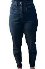 Rio by Sergio Valente Women's High Rise Tapered Jeans Dark Blue Vintage Cotton