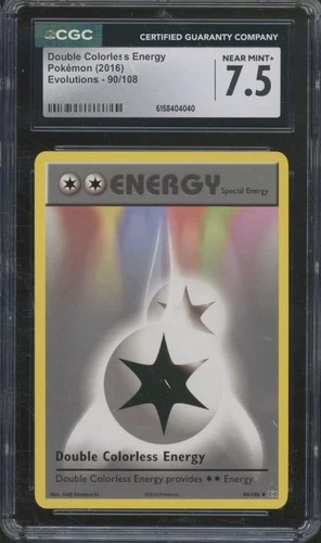 2016 Pokémon Evolutions #90 Double Colorless Energy NM+ CGC 7.5