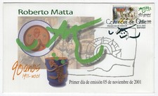 CHILE 2001 Matta 90 years painting FDC