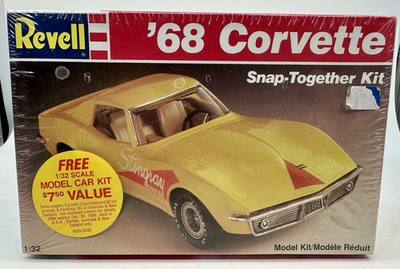 #ad #ad New Factory Sealed Revell 1968 Corvette Snap Together 1:32 Model Kit #6032 $13.95