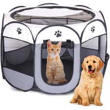 Welpenauslauf Hund Katze Hasen Tierlaufstall 74x74x43cm faltbar