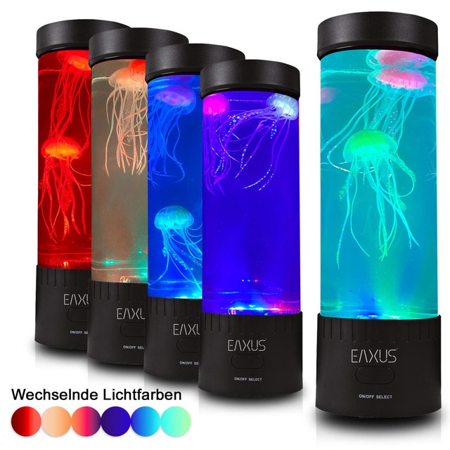 Quallen Aquarium Lava Lampe Stimmung- Fantasy- Nachtlicht Farbewechsel