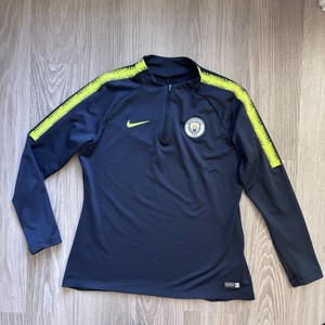 Nike Dri Fit Manchester City Football Quarter-Zip Jacket Soccer Medium