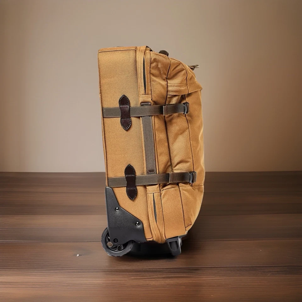 FILSON DRYDEN 2-WHEEL CARRY-ON BAG 20047728 WHISKEY NEW WITH TAG 22 LUGGAGE RARE - Image 2 of 4