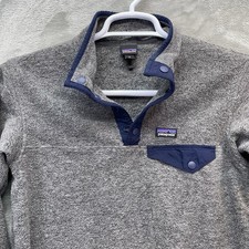 Patagonia jacket Boys Medium 10 Snap T Synchilla Fleece Sweater Outdoors school