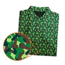 Funny Golf Camouflage Mode Green Print Polo Shirts S-5XL