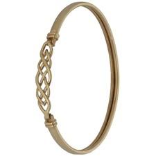 9ct Gold Bangle 4.26g Alternative Plain 16.5cm - Fully Hallmarked