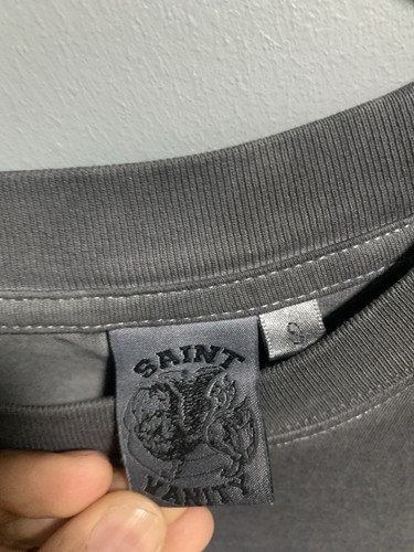 Saint Vanity 'Classic Logo' T-Shirt Grey / White (Small) - Picture 3 of 4