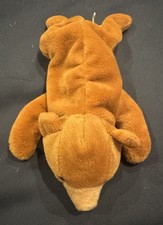 TY beanie baby Brownie brown bear 1st gen tush tag missing hang tag Excellent