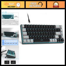 Compact 60 Mechanical Gaming Keyboard, LED Backlit Mini Wired 68 Keys, Red Swit