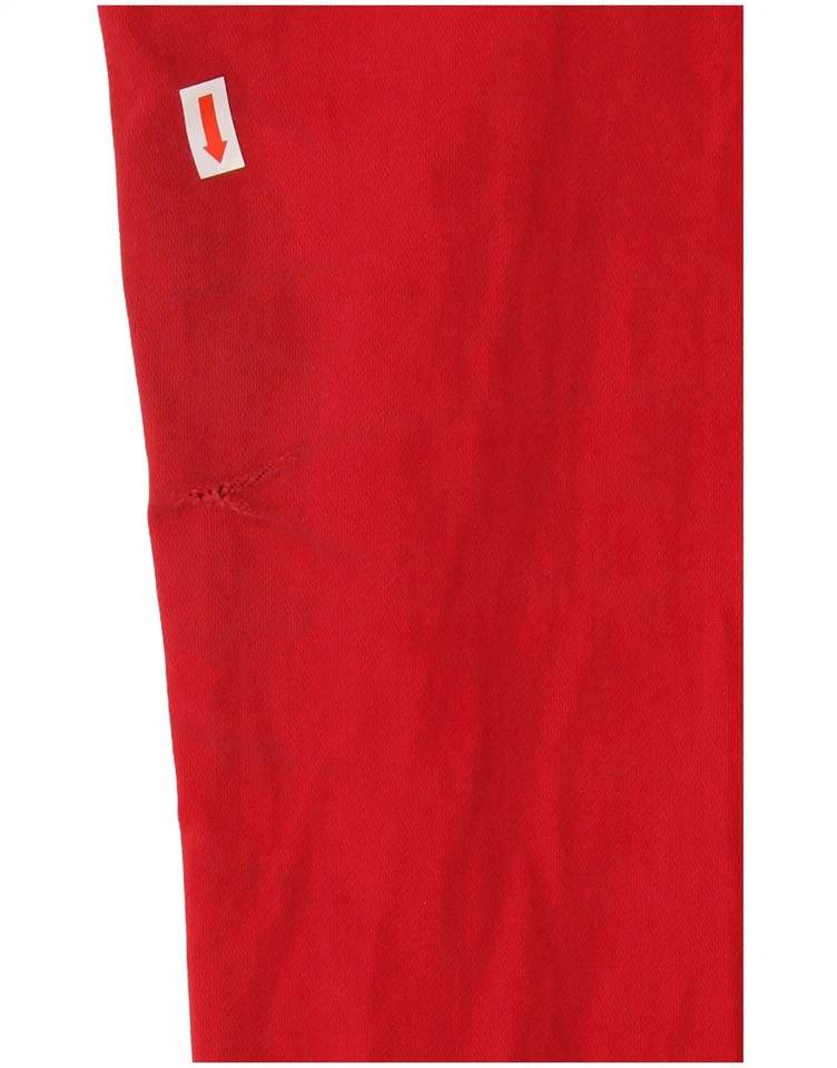 Pantalones de mezclilla ajustados para mujer FRENCH CONNECTION UK 12 medianos W30 L32 rojo algodón AG10 Foto 3 de 4