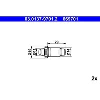 ATE 03.0137-9701.2 ZubehöRsatz Feststellbremsbacken Hinterachse FüR Bmw MG Rover