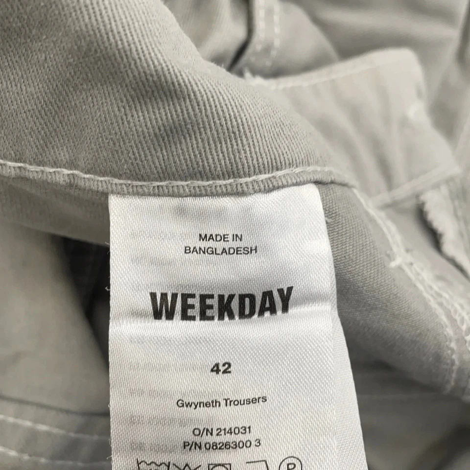 Weekday, Cargohose, Größe: 42, Gwyneth Trousers, Grau, Baumwolle, Denim #ccB - Bild 3 von 4