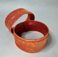 Shiny Orange Hologram Bicep Bands &ndash; Size Small &ndash; Stretch Spandex Arm Bands