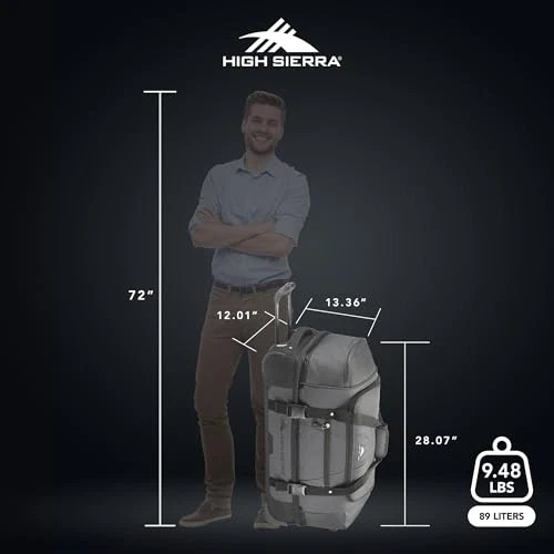 HIGH SIERRA® FAIRLEAD 28 PULGADAS. LONA CON RUEDAS - NEGRA Foto 3 de 4