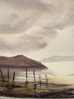 8.5x6.5 Watercolor Original Painting on Paper. Coastal Seascape  — photo 2