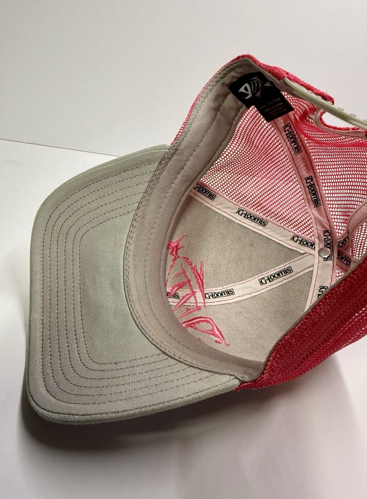 G Loomis Fishing Mesh back Pink & Gray SnapBack Adjustable Baseball Hat