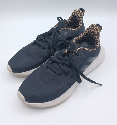 Adidas Puremotion Women's Size 9 Black Cheetah Athletic Running Shoes Sneakers