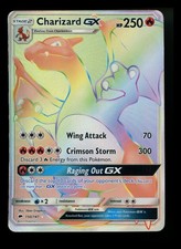 Carta Pokémon Arcobaleno Segreto Charizard GX 150/147 SM Ombre Brucianti 2017 TCG