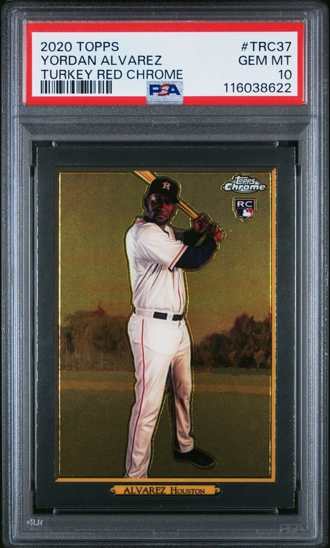 2020 TOPPS TURKEY RED CHROME #TRC37 YORDAN ALVAREZ PSA GEM MINT 10