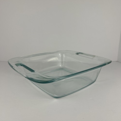 Plato para hornear de vidrio Pyrex 2qt 8x8 cuadrado - C222 - asas transparentes seguro para horno EE. UU. - Imagen 6 de 9
