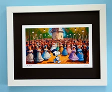 AIDAN FLUX | Hand Signed Original Print Framed | Ltd. Ed. of 100 COA | Snoopy AP