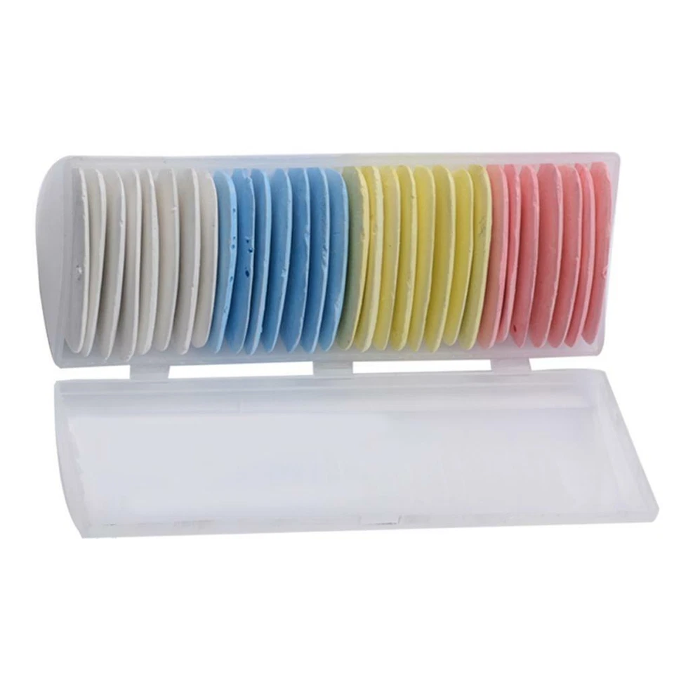 US Stock 30pc Triangle White Yellow Red Blue Tailor's Chalk Lot For Sewing Craft