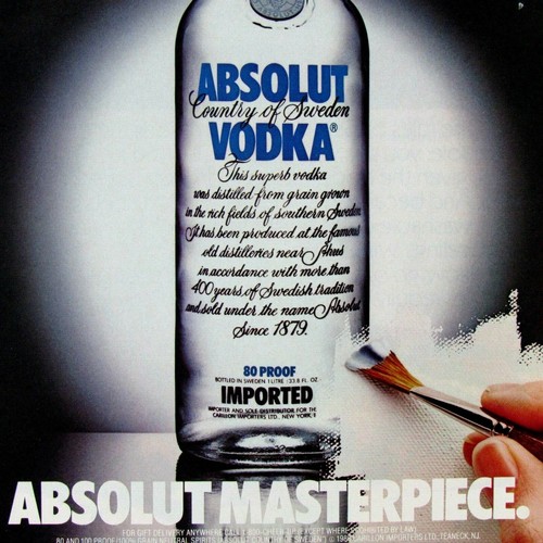 "Obra maestra Absolut vodka vintage 1986 anuncio estampado original 8,5 x 11" - Imagen 5 de 6