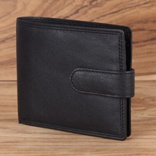 Genuine Leather Minimalist Bifold Wallets For Men RFID Blocking Slim Mens Wallet