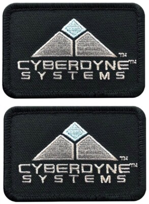 Terminator Movie Cyberdyne Systems Logo Morale Patch | 2PC HOOK BACK  3''x2''