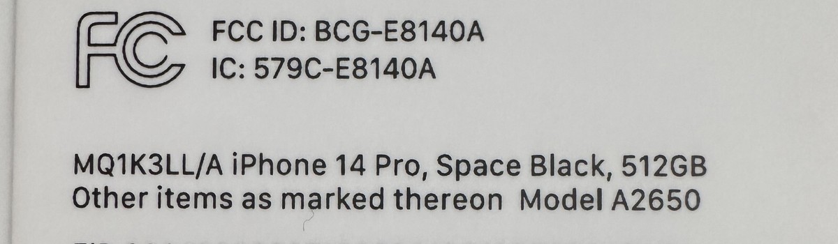 iPhone 14 Pro EMPTY BOX - Space Black 512GB - iPhone 14 Christmas