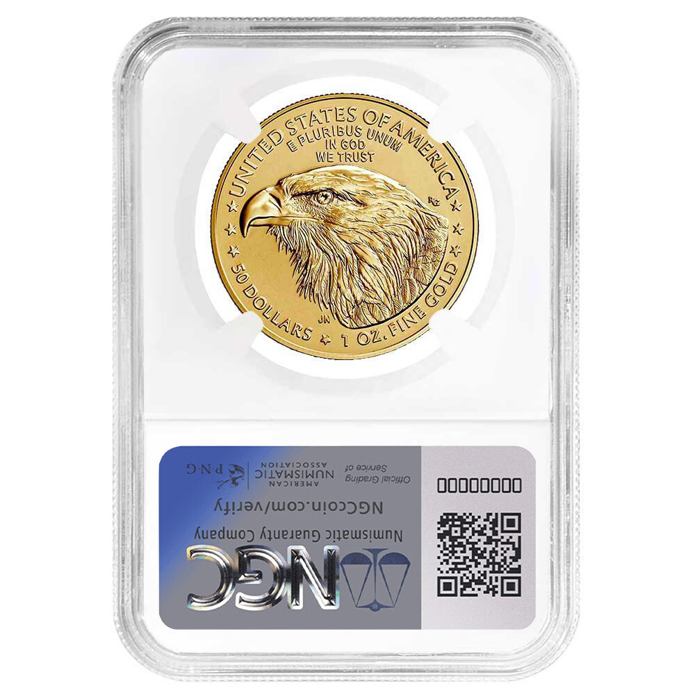 2025 $50 1-oz American Gold Eagle NGC MS70 FDI First Label