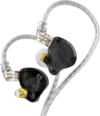KZ ZS10 PRO X in Ear Monitors, Upgraded 4BA 1DD Multi Driver in Ear Earphone KZ