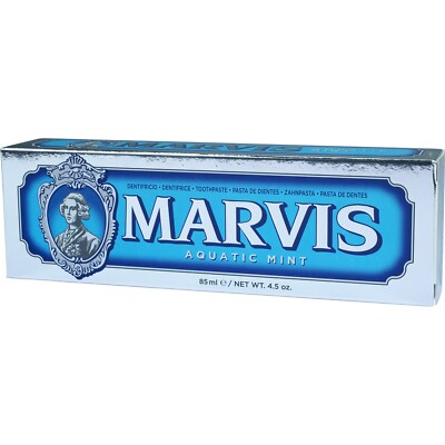 Marvis Aquatic Mint Zahncreme, mit Xylitol und Fluorid, 85 ml