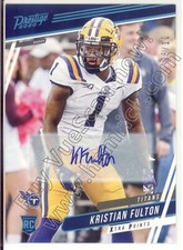 kristian fulton rc rookie draft auto autograph lsu bengal tigers college #/10 20