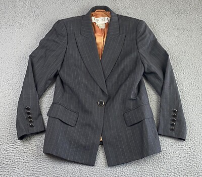 Escada Margaretha Ley Women 100% Wool Blazer Sz 38 Gorgeous Equestrian Buttons