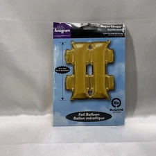 BIG GOLD 27" x 33" ANAGRAM (#) FOIL BALLOON GIANT SUPERSHAPE BALLOON