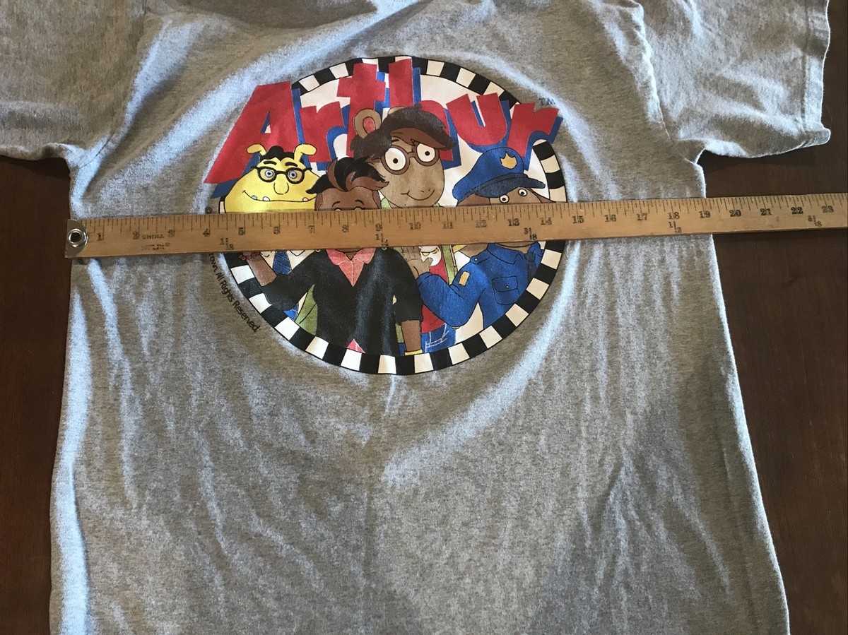 Arthur Cartoon PBS 2001 Marc Brown Grey T-shirt Unisex Arthur Cartoon PBS 2001 Marc Brown Grey T-shirt Unisex