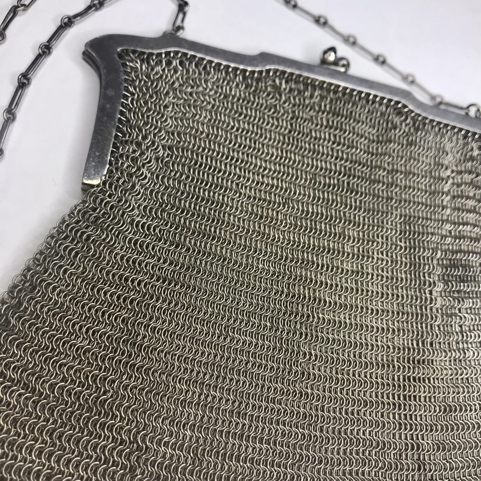 Vintage Whiting & Davis Co Soldered Mesh Purse Handbag Gem