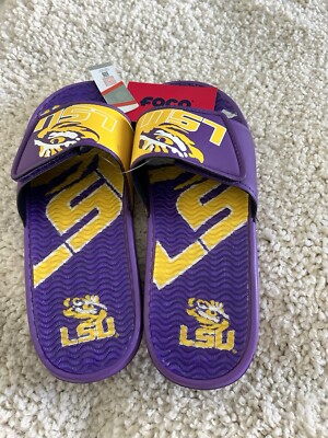 LSU Tigers Men's Gel Shower Sport Slide Flip Flop Sandals S 7-8 Men