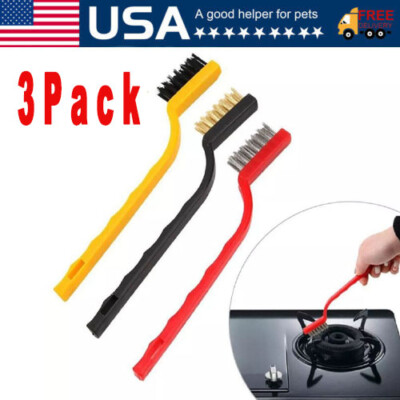 3 Gas Stove Cleaning Brush  Kitchen Scrub Wire Scrubber for Tough Grease Removal