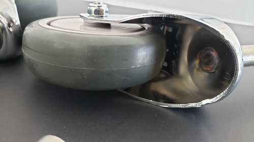 4" Poly Gry Swivel Caster Single 5/8"x 4" Stem, Easy lock Studio Casters 533lbs  - Picture 4 of 4