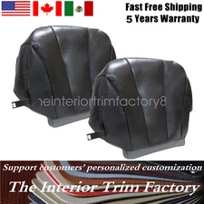 For 1999-2002 GMC Sierra 1500 WT Driver & Passenger Bottom Seat Cover Dark gray