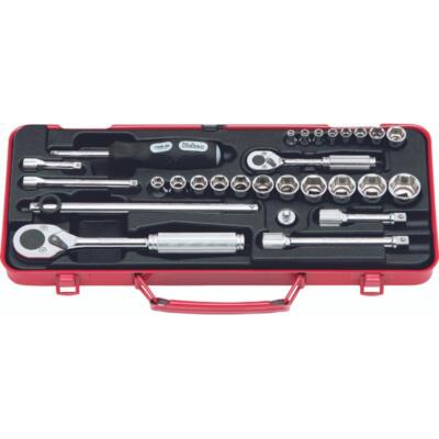 Koken 2260M 1/4 Inch Sq. Dr. Socket Set 6 Point 28 Pieces