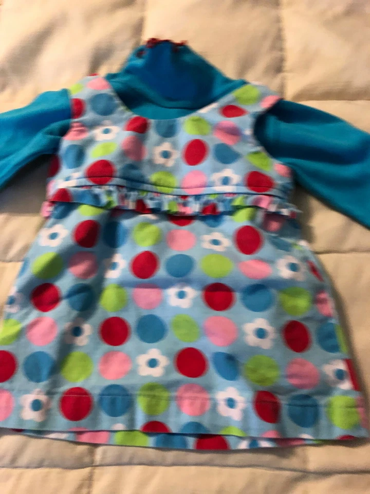 ДЕТСКИЙ НАРЯД ДЛЯ МАЛЫШЕЙ CHEZ AMI PATSY AIKEN СИНИЙ ГОРОШЕК РАЗМЕР 12 М - Изображение 3 из 4