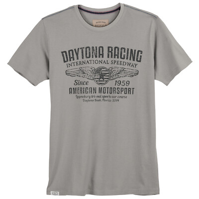 Redfield T-Shirt Übergröße Daytona Racing grau