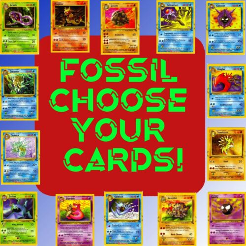 Details about   Fossil Set Pokemon Card Singles Rare Uncommons Commons Complete your binder 