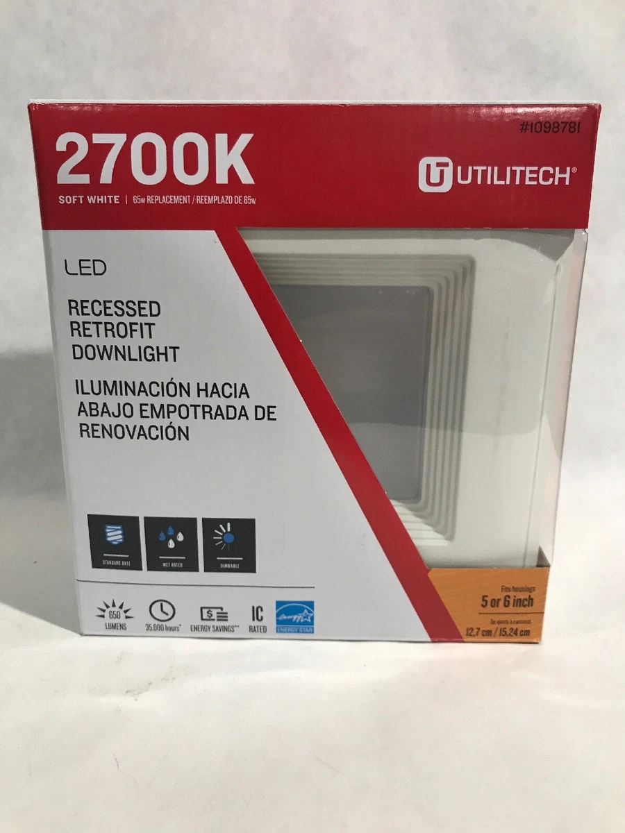 Utilitech led recessed retrofit cheap downlight 2700k 4 inch