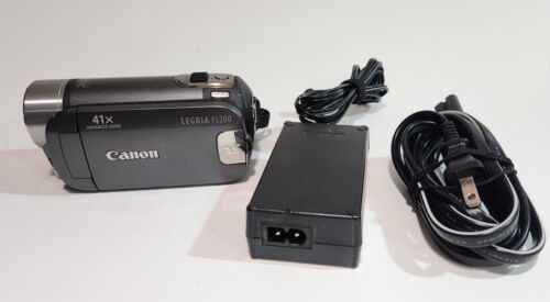 Canon Legria FS200 E Digital Camcorder Tested - with ac adapter - bad battery - Picture 1 of 9
